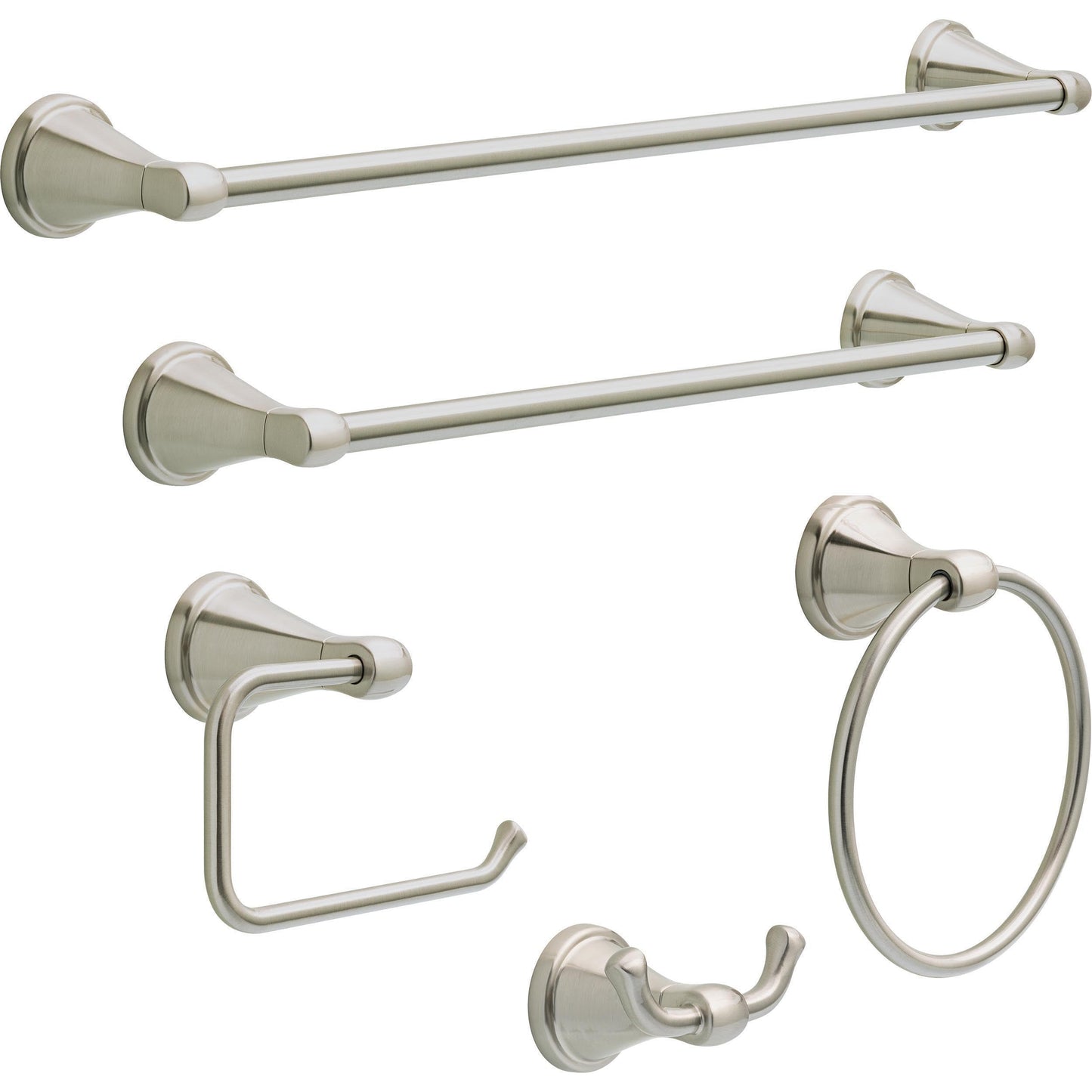 Delta Faucet Becker (1-Pack) Hand Towel Holder, SpotShield Brushed Nickel, Ring for Bathroom or Kitchen Sink, Wall Mounted BCK46-DN