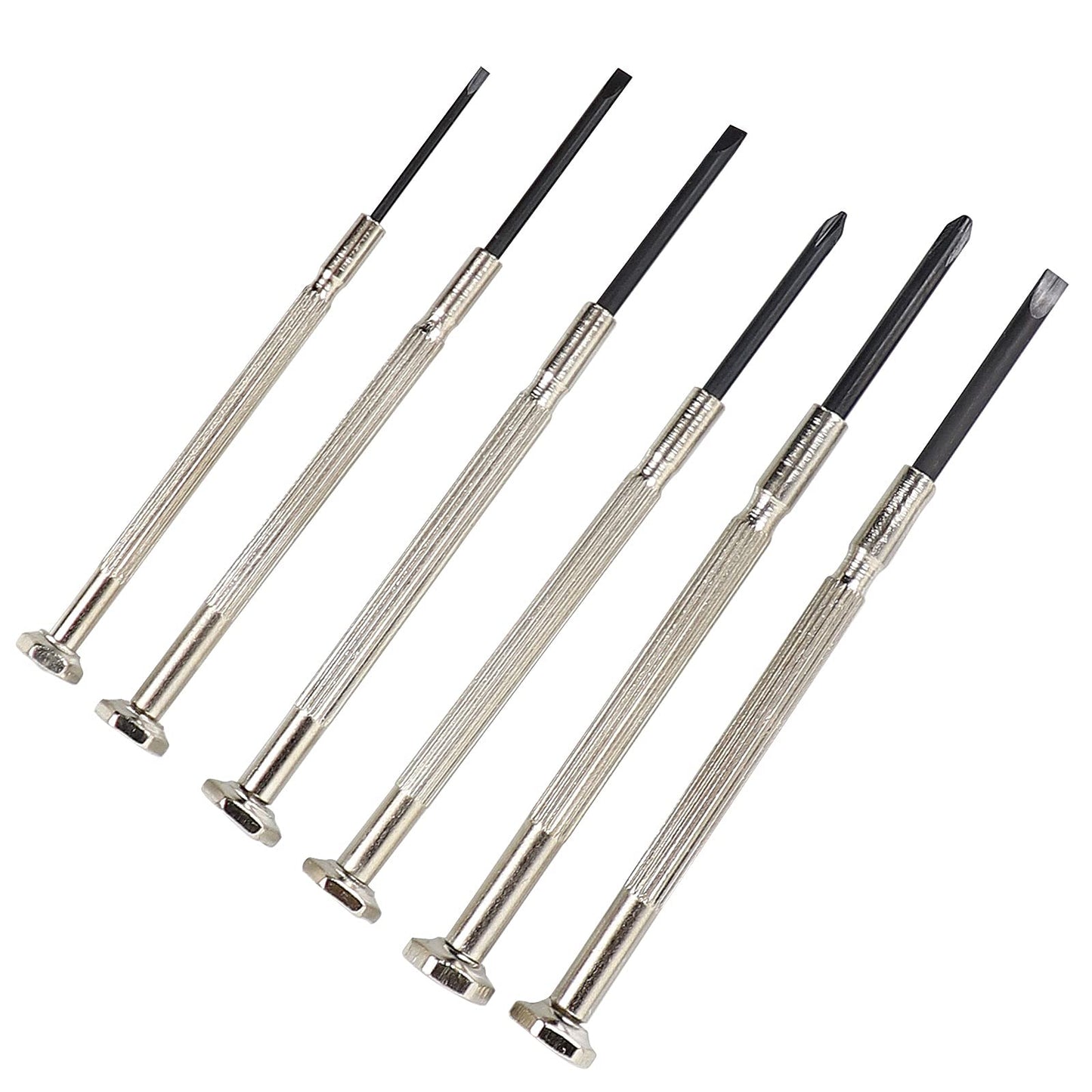 6-Piece Precision Screwdriver Set, Mini Flat & Phillips Screwdrivers for Eyeglasses, Watches & Electronic Repair