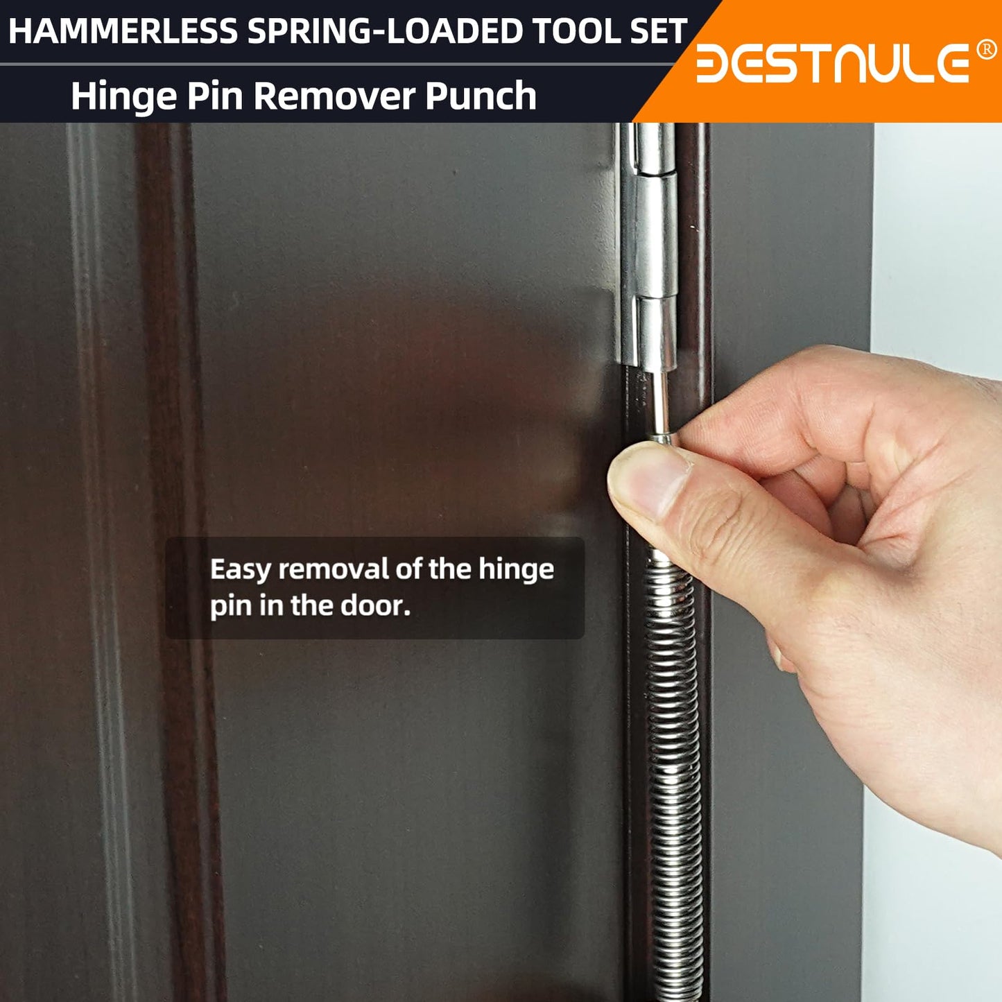 BESTNULE 4-Piece Nail Setter & Punch Set, Dual Head Nail Setter, Center Punch, Hammerless Cold Chisel & Hinge Pin Remover