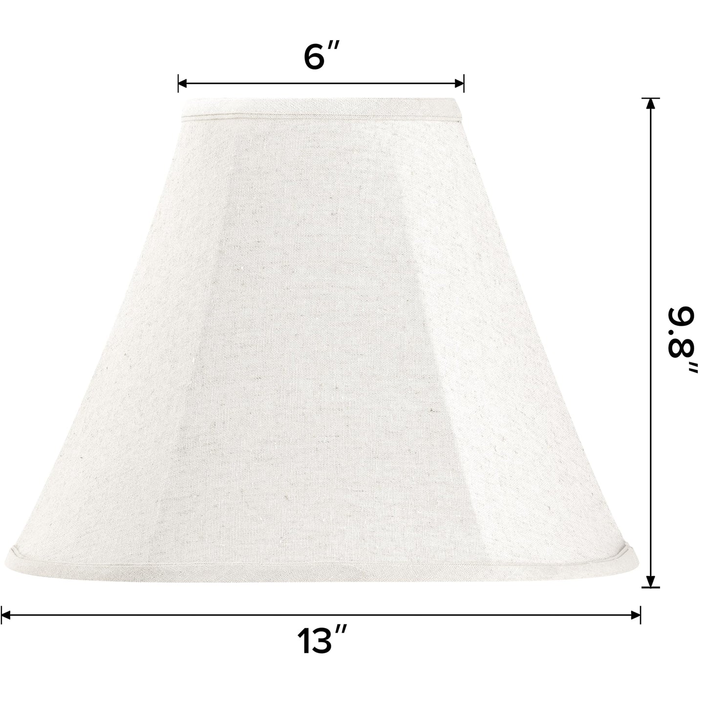 GOSO Set of 2 Beige Linen Bell Lampshades, 6"x13"x9.8", Spider Fitter, for Table & Floor Lamps, Assembly Required