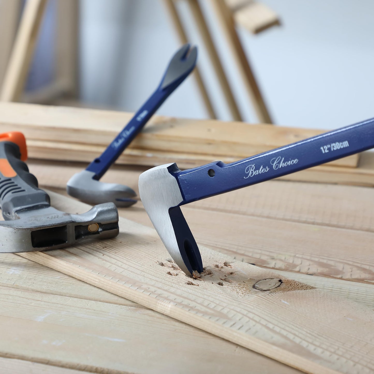 Bates- Pry Bar Nail Puller Set, 2 Pack, 8" & 12", Nail Puller Tool, Small Pry Bar