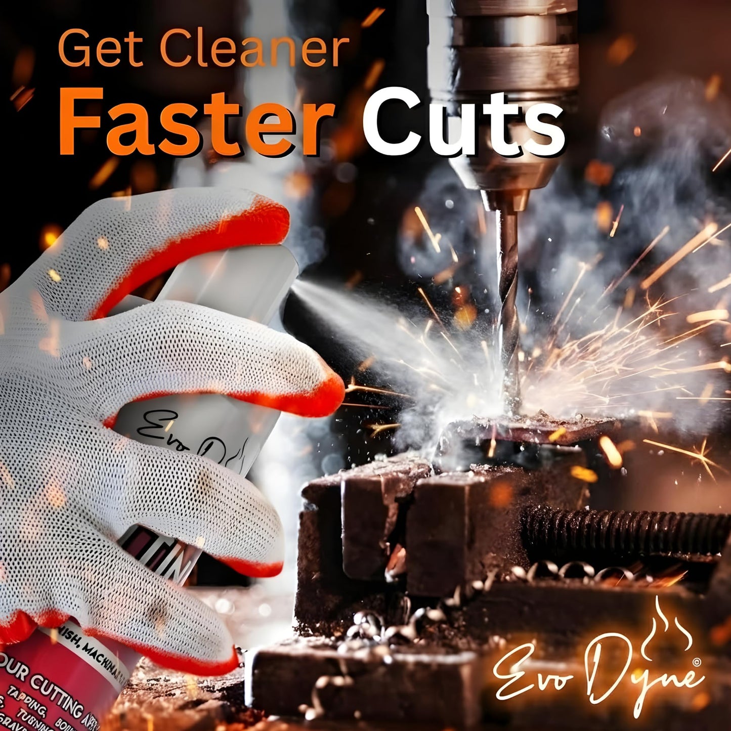 Evo Dyne Cutting Oil & Fluid, 8 oz, Made in USA, Professional Grade for Drilling, Tapping & Milling, Safe on Metal & Glass