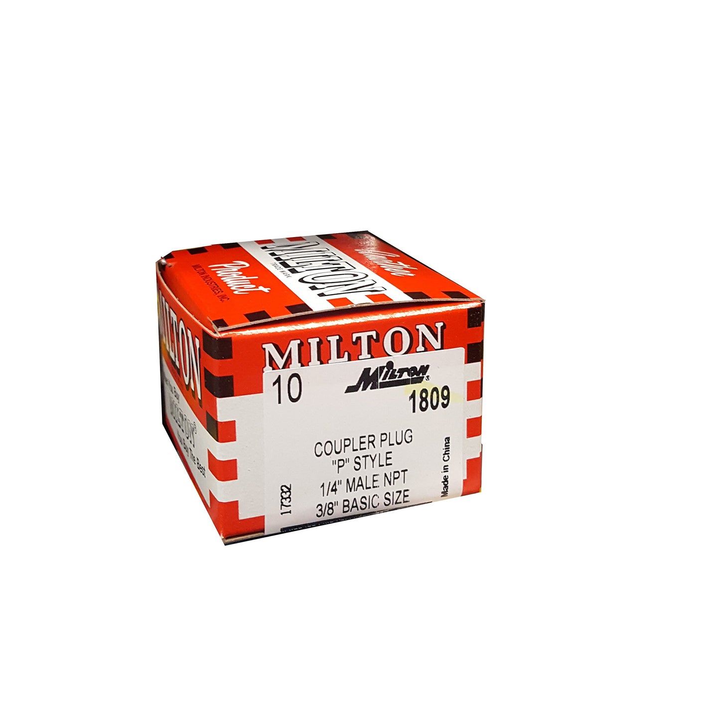 Milton 1809 1/4" MNPT P Style Plug - Box of 10
