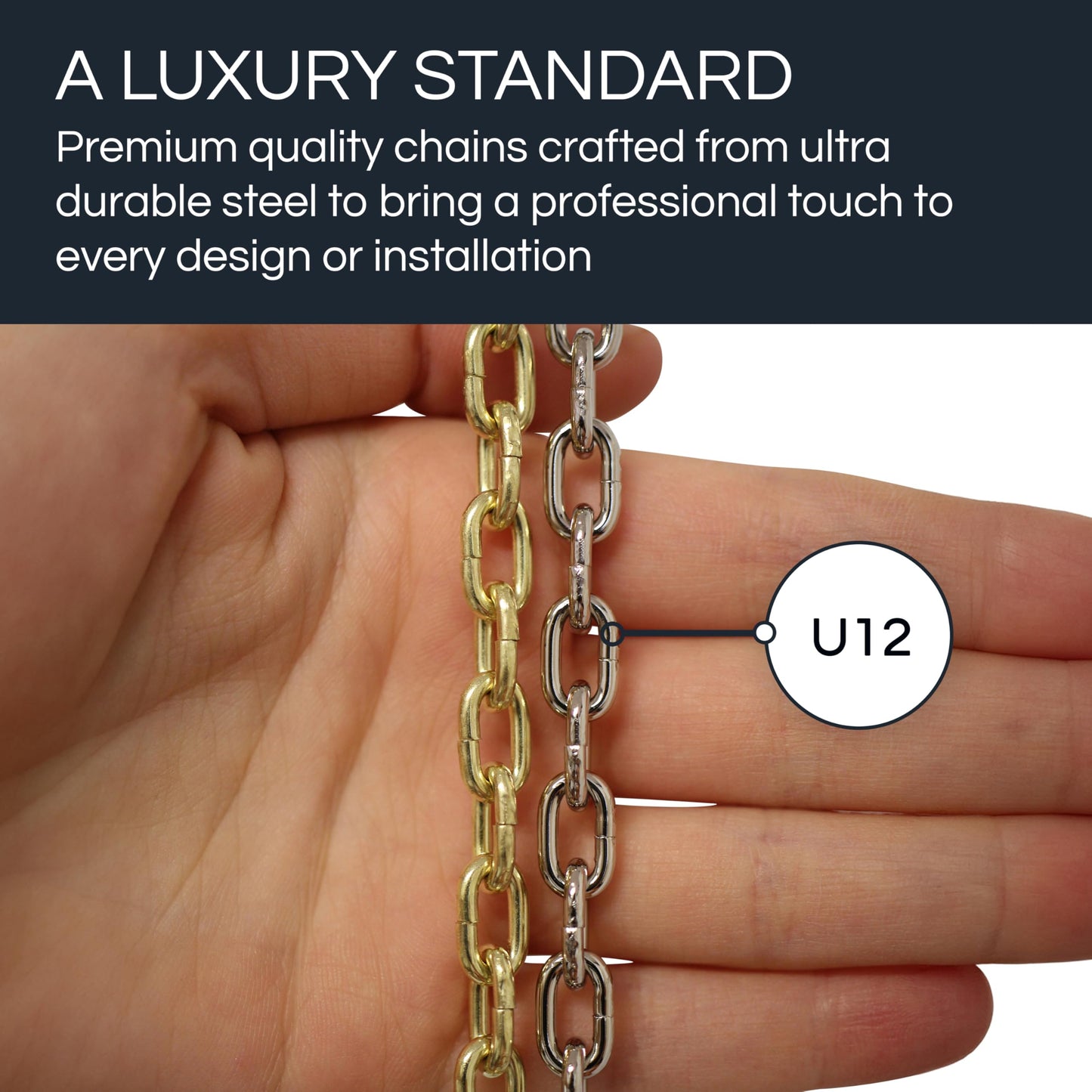 RCH Hardware CH-S53-14-AB-3 Steel Clock Chain, Antique Brass (3 Feet)