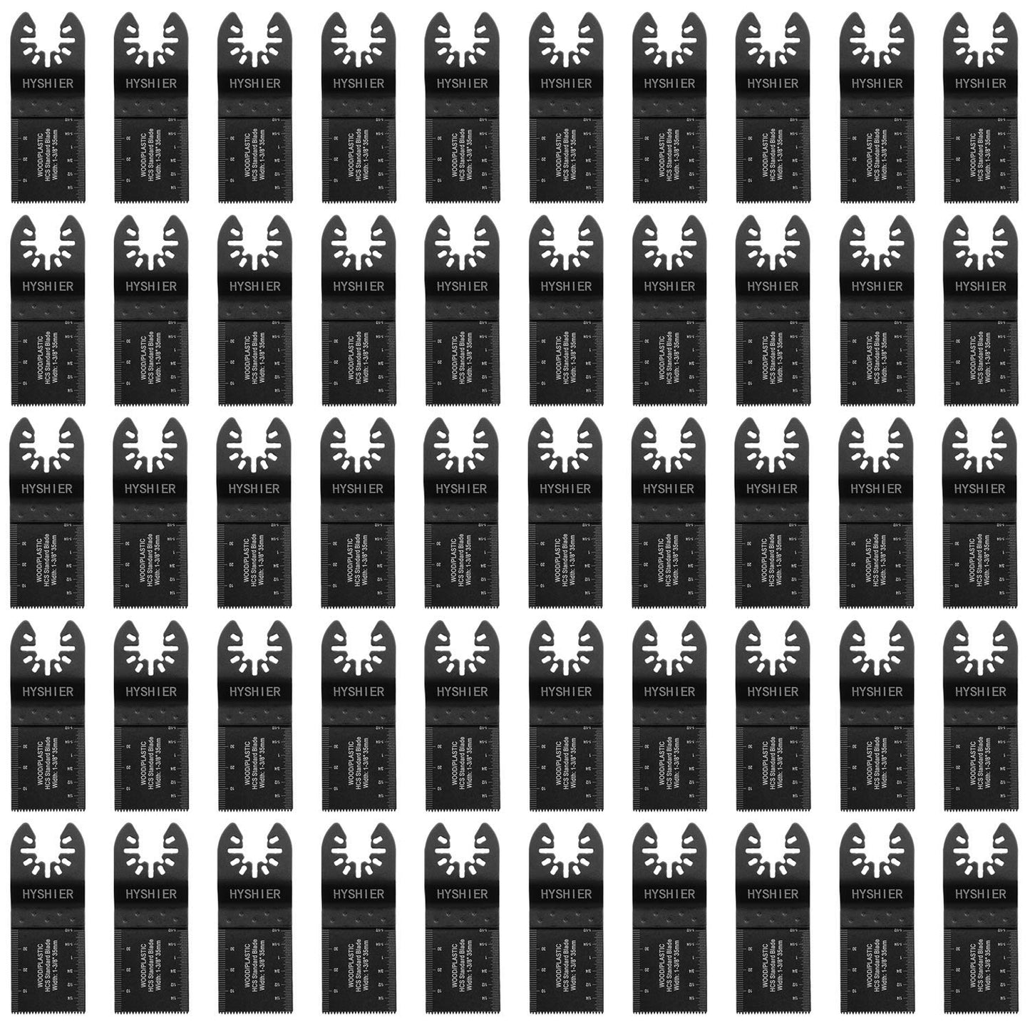 50 Pcs Oscillating Tool Blades, Professional Universal Oscillating Saw Blades, Wood, Quick Release Durable Multi Tool Blades Fit All Models