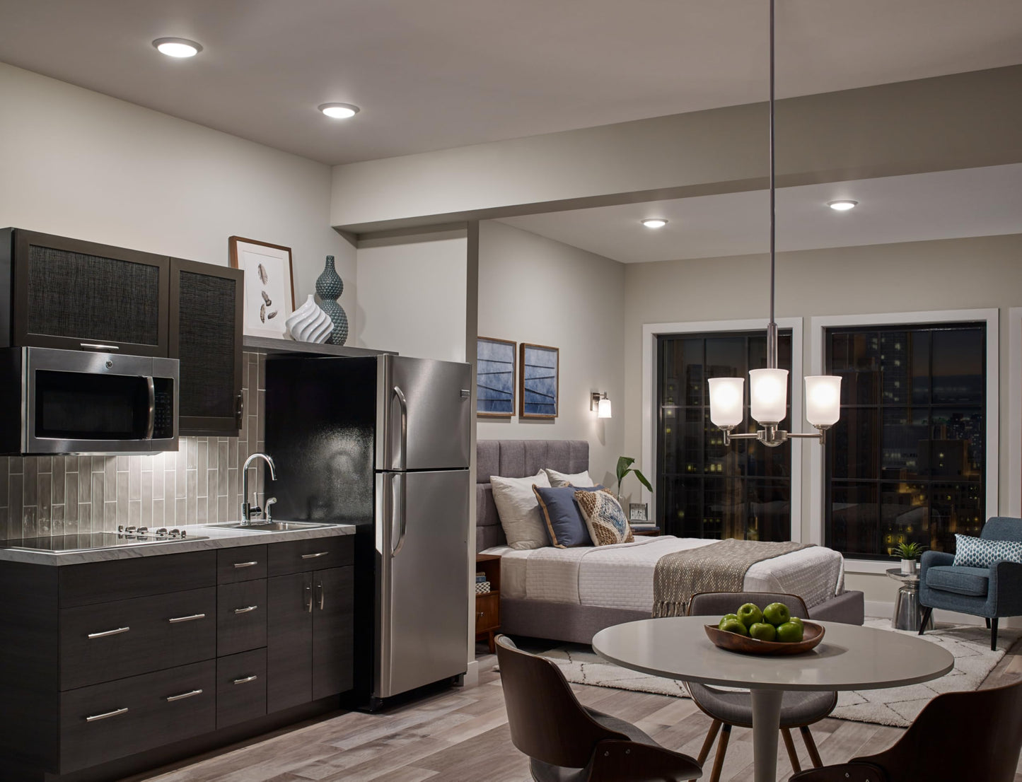 Kichler Gen I LED Downlight in White, 7.5" Ceiling Flush Mount Interior Dimmable Light, 3000K, (7.5" x 1.5"), 43846WHLED30