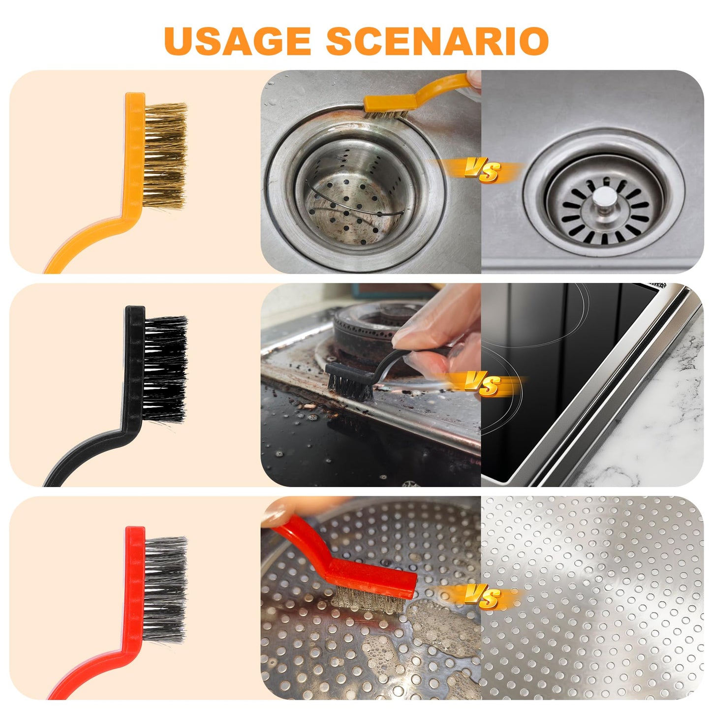 Razor Blade Scraper with 10 Blades & 3 Wire Brushes, Glass Window Cooktop Oven Stove Cleaner, Built-In Storage, Lock, Gray