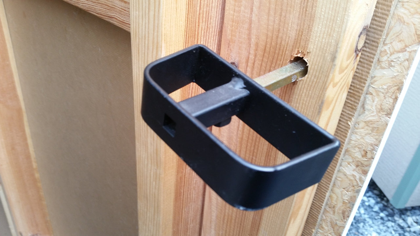 Shed Door T-Handle Lock Kit - Includes 2 Keys, Screws, Allen Wrench, 4-1/2" Stem, Shed & Barn Door Locks (Black)