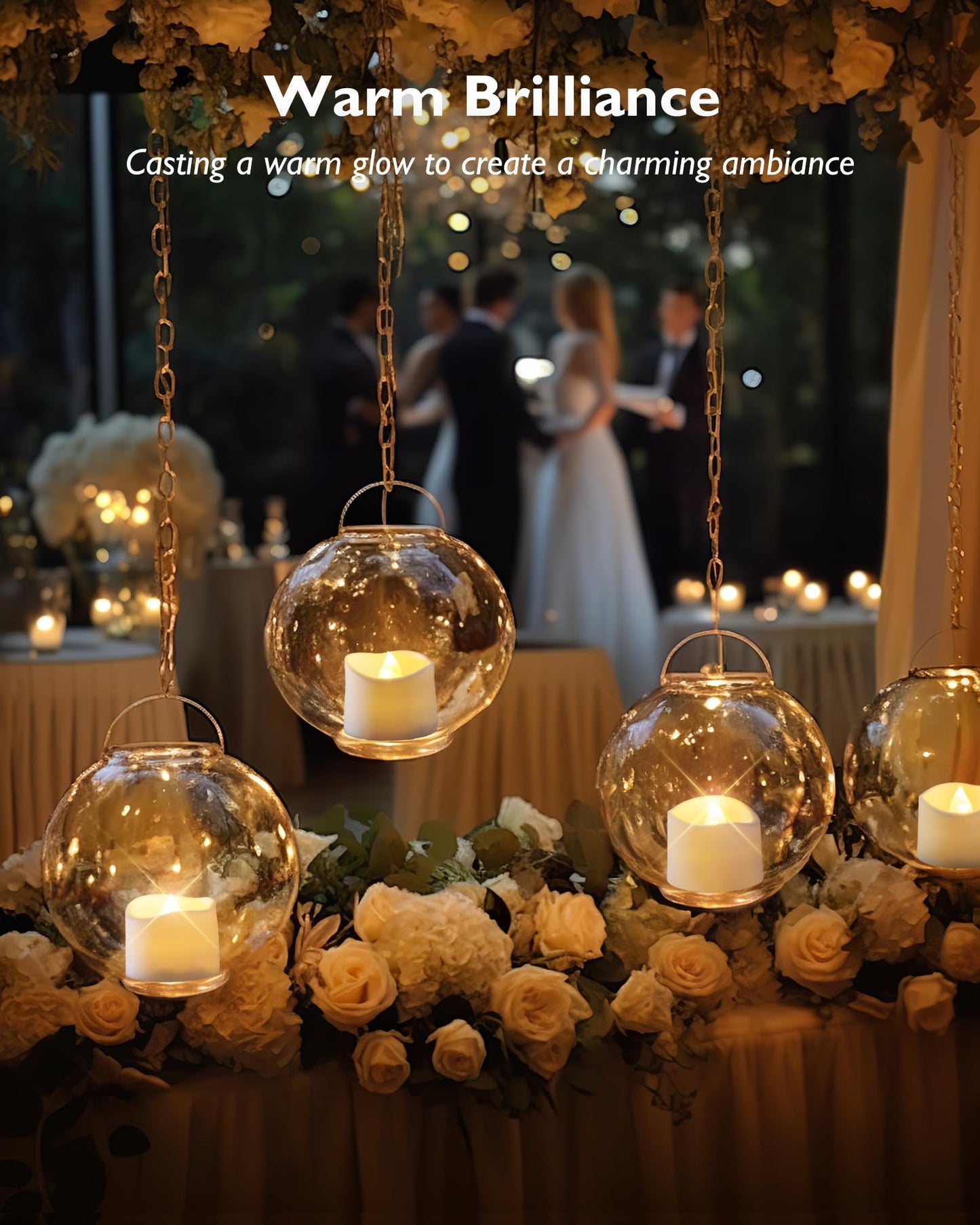 Homemory 12-Pack Flameless LED Tea Light Candles, 6H Auto Timer, Battery Operated Tealights for Table, Lanterns & Holiday Decor