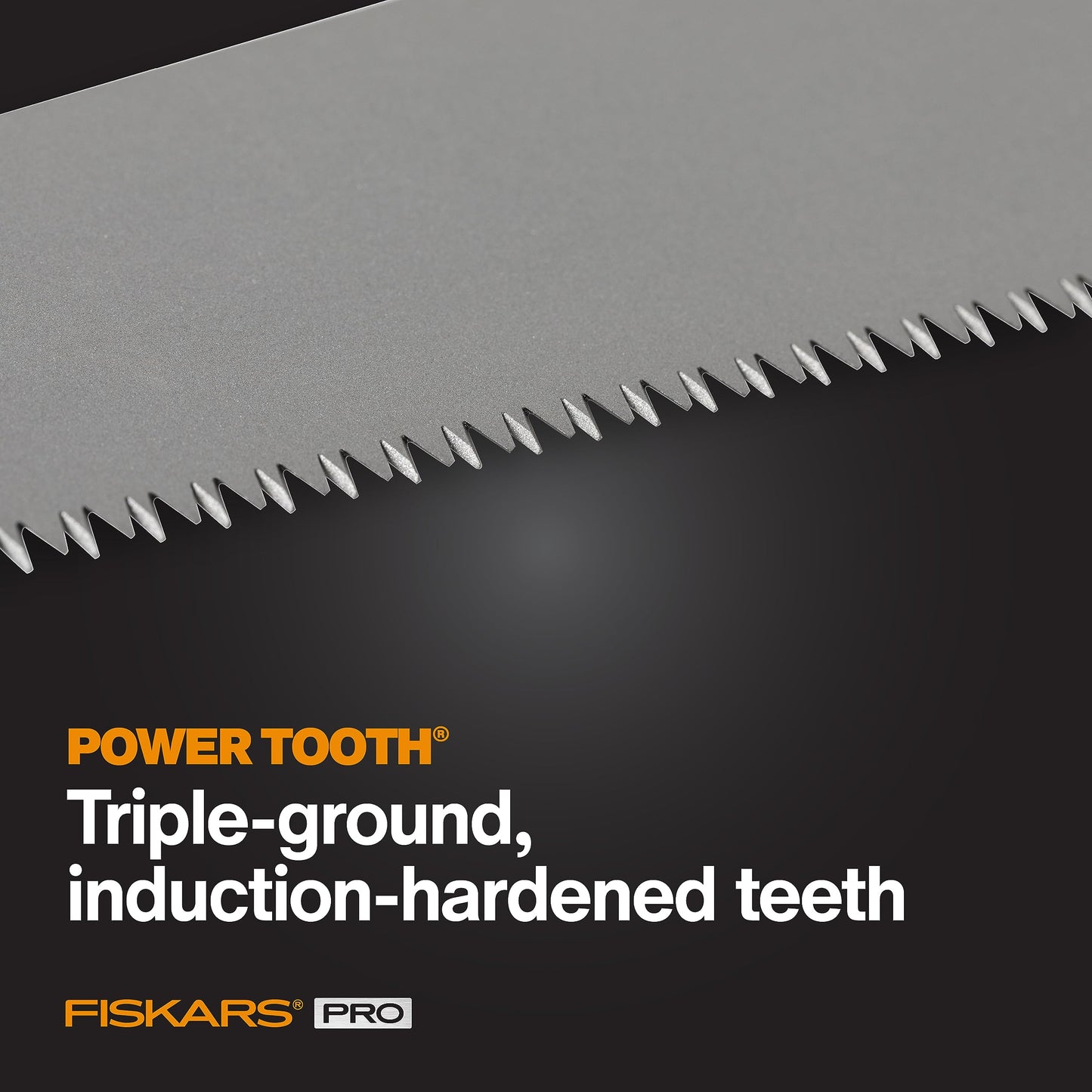 Fiskars Pro Power Tooth Universal Hand Saw - 15" Blade and Safety Sheath - Carpenter Saw - Construction Tools - Orange/Black