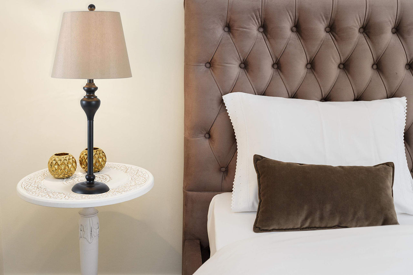 Kenroy Home KH87050 Charlotte 3-Pack - 2 Table Lamps, 1 Floor Lamp with Oil Rubbed Bronze Finish, Classic Style, 30.5" Height, 13" Width, 13" Depth