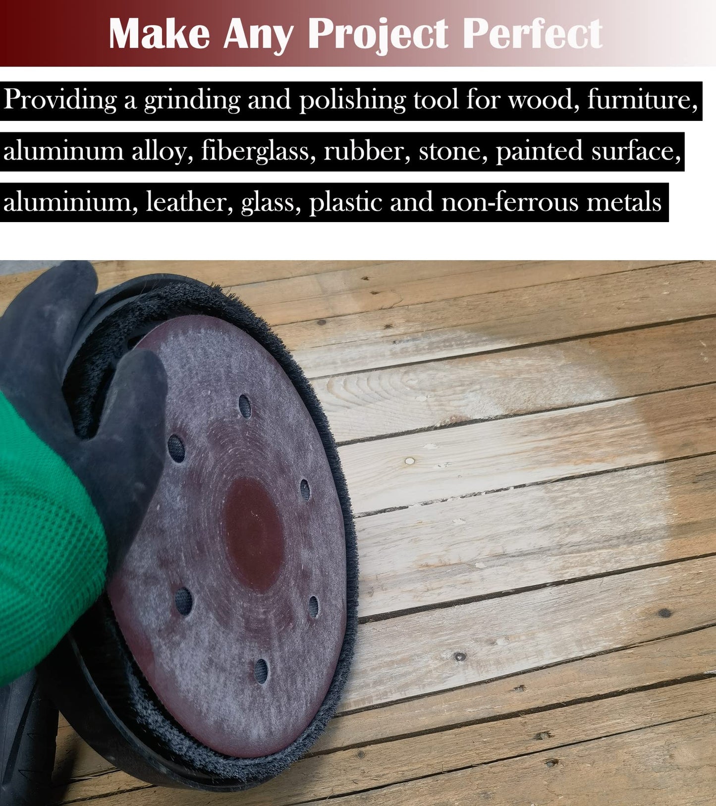 Tonmp 50 PCS 9 Inch 6 Hole Drywall Sanding Discs Set -10 Each of 60 80 120 150 240 Grits, 9" Hook-and-Loop Sandpaper for Electric Drywall Sander