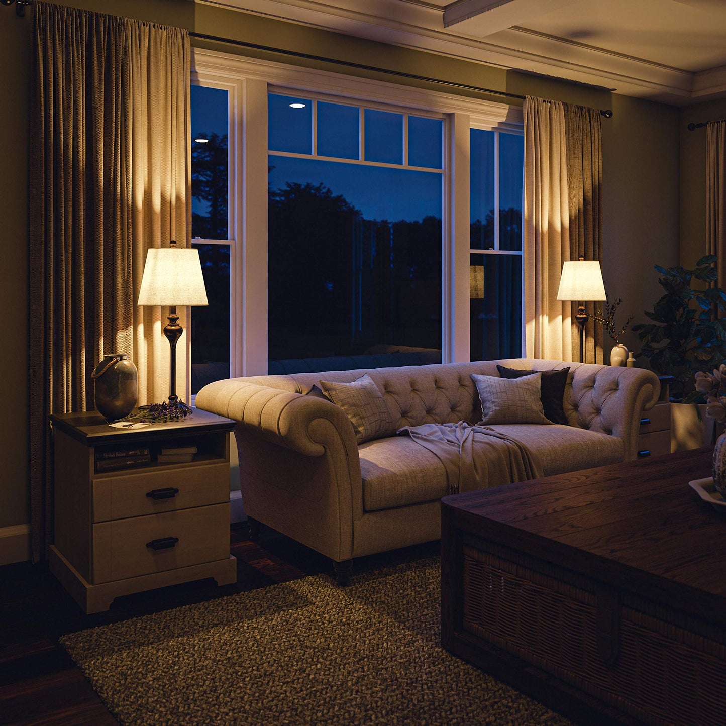 Kenroy Home KH87050 Charlotte 3-Pack - 2 Table Lamps, 1 Floor Lamp with Oil Rubbed Bronze Finish, Classic Style, 30.5" Height, 13" Width, 13" Depth