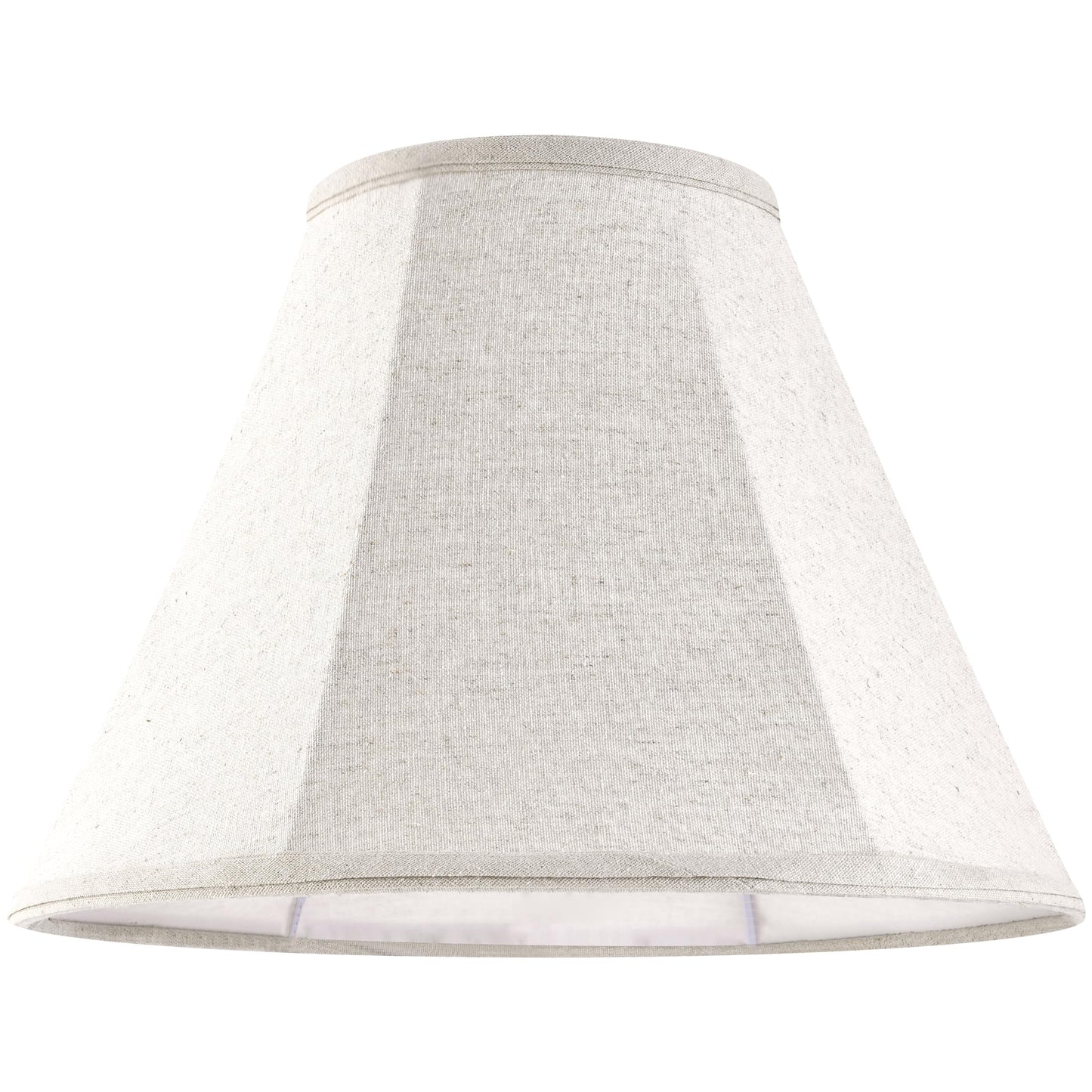 GOSO Set of 2 Beige Linen Bell Lampshades, 6"x13"x9.8", Spider Fitter, for Table & Floor Lamps, Assembly Required