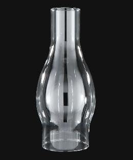 B&P Lamp® 2 5/8 Inch by 7 1/2 Inch Clear Glass Lamp Chimney for Vintage and Antique Style Globes
