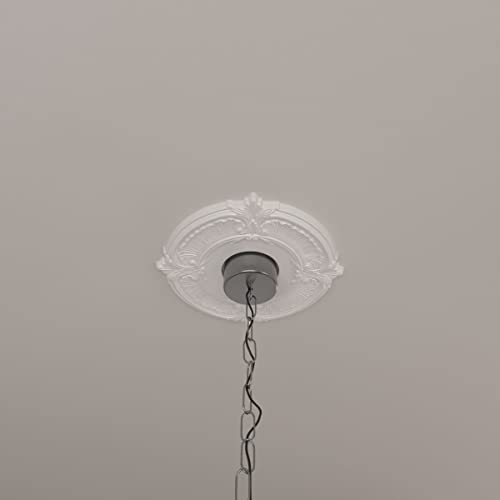 Ekena Millwork CM12AT Attica Ceiling Medallion, 12 3/4"OD x 4"ID x 1/2"P (Fits Canopies up to 4"), Primed White