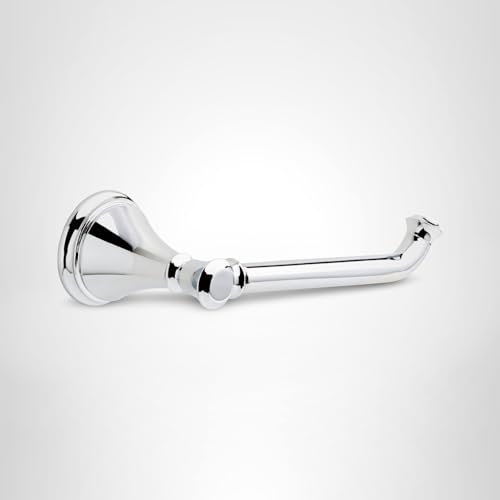 DELTA FAUCET Rubber Limited 79750 Cassidy Wall Mount Single Post Toilet Paper Holder Bath Hardware Accessory in Polished Chrome