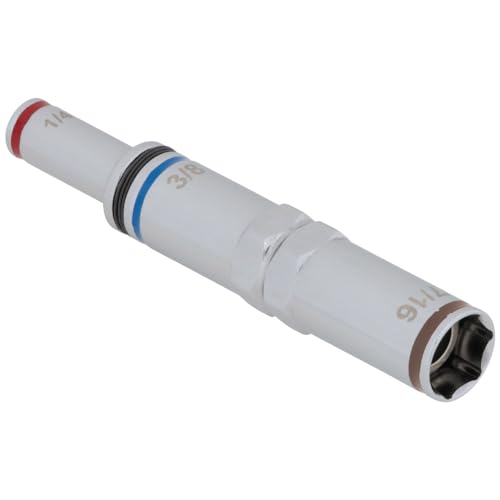 Klein Tools 32809MAG 9-in-1 Multi-Nut Driver Tool, Magnetic SAE Pass Through Driver with Hex Nut Sizes 3/16 to 3/4-Inch