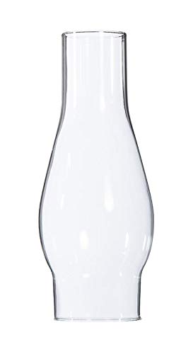 B&P Lamp® 2 5/8 Inch by 8 1/2 Inch Clear Glass Lamp Chimney with 3 5/8 Inch Outside Diameter Bulge for Vintage and Antique Style Globes