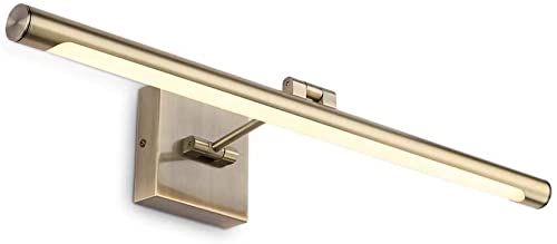 Joosenhouse 24.4" Modern LED Picture Light, Dimmable Swing Arm Wall Lamp, Antique Bronze, Rotatable Sconces, 14W Warm White