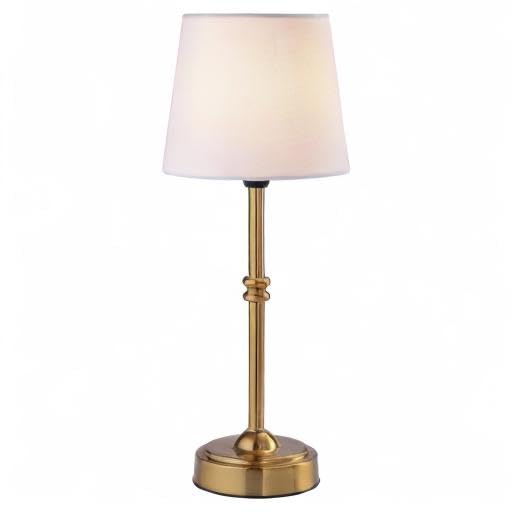 O’Bright Seraph Cordless LED Table Lamp, 3-Level Dimmer, Rechargeable, Ambient Bedside & Patio Lamp, Antique Brass