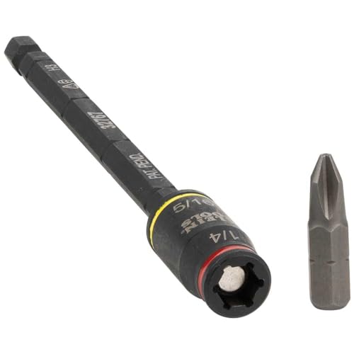 Klein Tools 32767 Impact Driver, SAE 3-in-1 Impact Socket and Bit Holder, Flip Socket with 1/4-Inch and 5/16-Inch Hex Drivers, 5-Inch Length