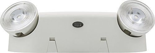 Lithonia Lighting Basics Low Profile LED Emergency Light, Ceiling or Wall Mount, Dual Voltage 120/277V, White Thermoplastic (EU2L M12)