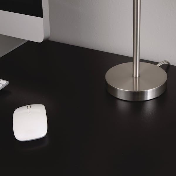 Ledu Slim Line Lamp Set, Table 12.63" High and Floor 61.5" High, Silver