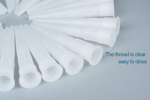 30pcs Plastic Caulking Gun extender Caulk Nozzle Tip Tool for Sausage Caulking Gun, Caulk Nozzles Applicator, Easy To Use, White,ZUOFANG