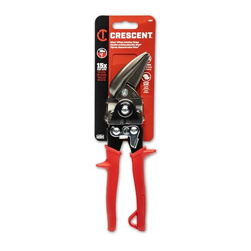 Crescent Wiss 9-1/4" Metalmaster Offset Straight and Left Cut Aviation Snips - M6R , Red