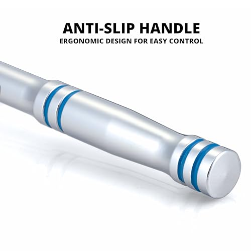 NEIKO 3/8 Inch Ratchet Wrench, 100-Tooth Reversible, 3.6 Degree Swing, Quick Release, 8" Long Handle, Silver Chrome Vanadium Steel