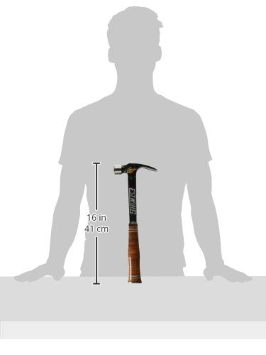 ESTWING Ultra Series Hammer - 19 oz Rip Claw Framing Hammer with Milled Face & Genuine Leather Grip - E19SM