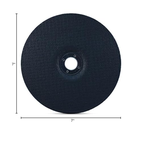 BHA Depressed Center Metal Grinding Wheels for Angle Grinders, 7” x 1/4” x 7/8” - 5 Pack