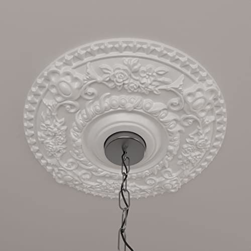 Ekena Millwork CM18RO 18-Inch OD x 3 1/2-Inch ID x 1 1/2-Inch P Rose Ceiling Medallion