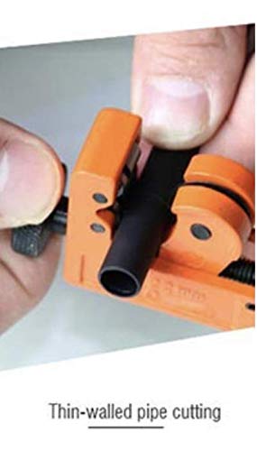 Edward Tools Harden Pro Mini Pipe Cutter 1/8"-7/8" for Copper, Aluminum, PVC & Metal Tubes – Heavy Duty Steel Blade, Multi-Use