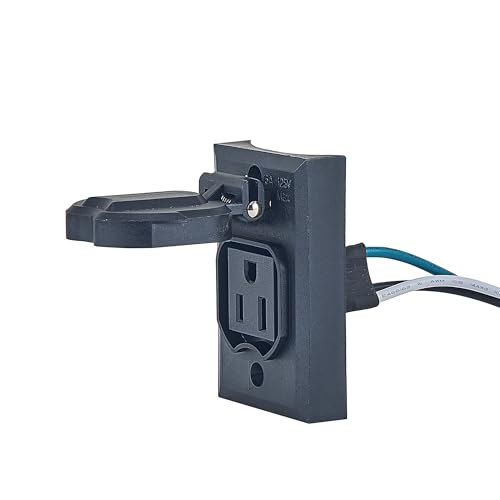 Design House Outdoor Lamp Post with Plastic Cross Arm, Built-In Outlet, Dusk-to-Dawn Photo Eye Sensor, Easy Install, Black, 3" x 80"