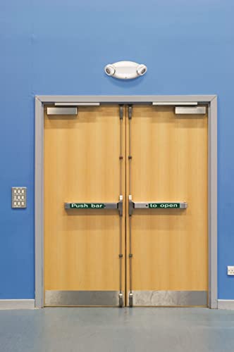 Lithonia Lighting Basics Low Profile LED Emergency Light, Ceiling or Wall Mount, Dual Voltage 120/277V, White Thermoplastic (EU2L M12)