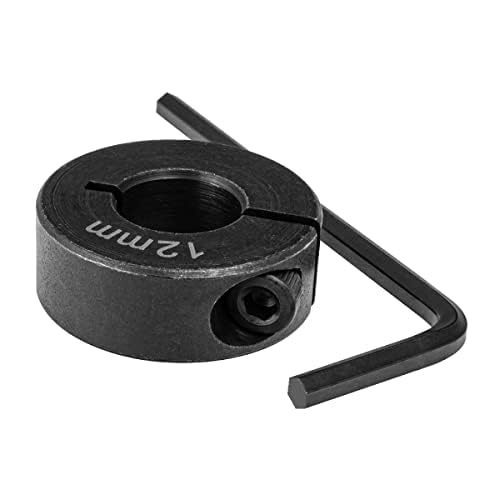 POWERTEC 7-Piece Drill Bit Stop Collar Kit, Metric Sizes 3-12mm, Adjustable Depth with M4 Allen Wrench (71492)