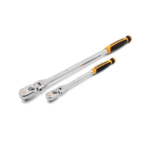 GEARWRENCH 2 Piece 1/4" and 3/8" Drive 120XP Dual Material Flex Handle Teardrop Ratchet Set | 81204XP
