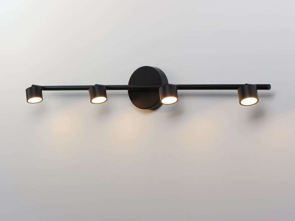ET2 Taylor 28W 4 LED Fixed Rail Track Light 5 in Wide by 5.75 in high with Black Finish