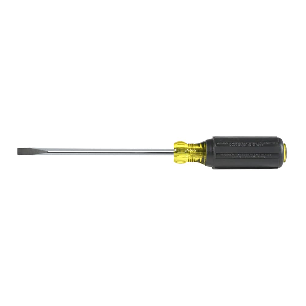 Klein Tools 605-6 1/4-Inch Cabinet Tip Screwdriver, Made in USA, Heavy Duty, 6-Inch