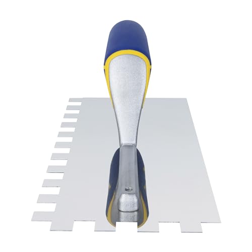 QEP Comfort Grip Stainless Steel Trowel Square-Notch 1/2" x 1/2" x 1/2"