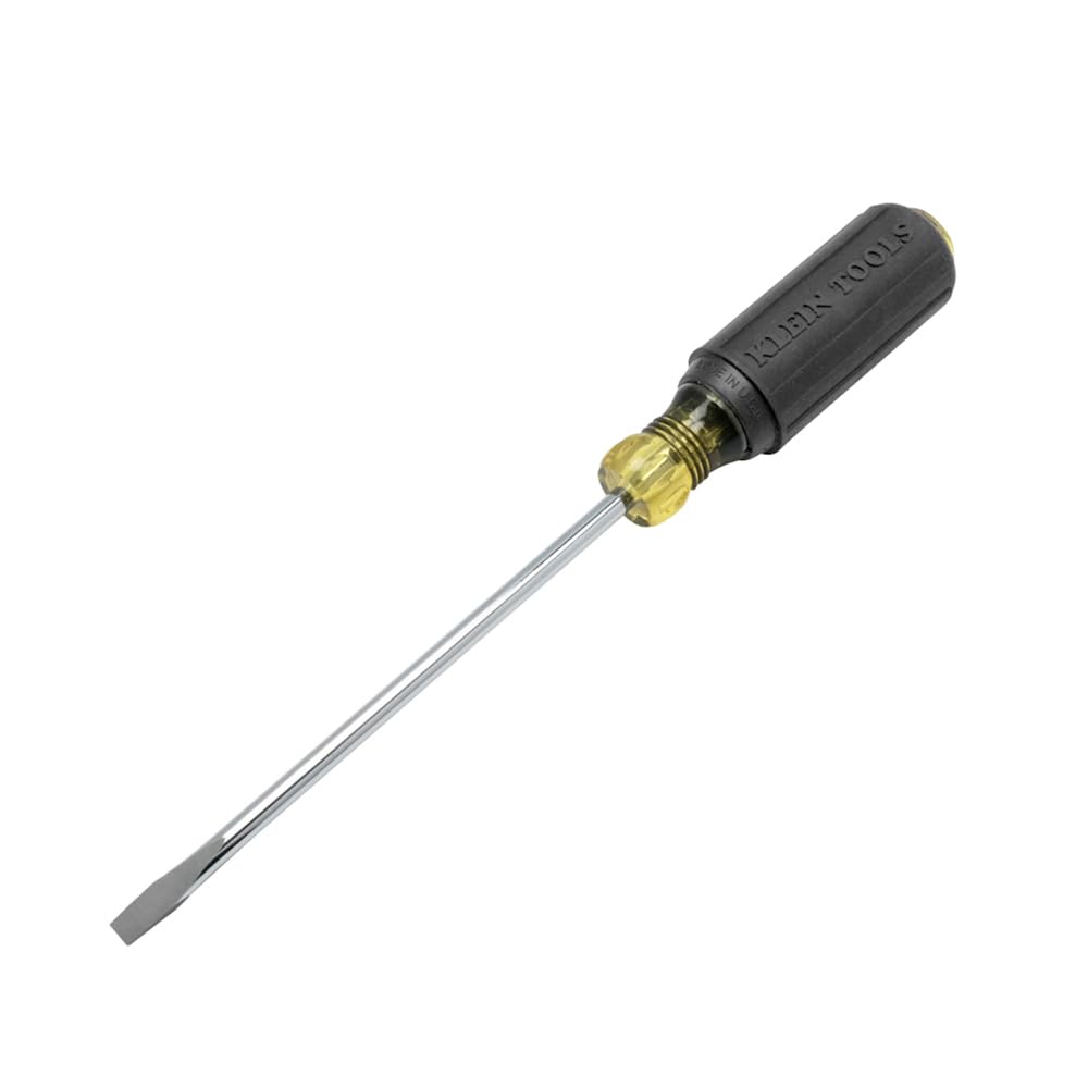 Klein Tools 605-6 1/4-Inch Cabinet Tip Screwdriver, Made in USA, Heavy Duty, 6-Inch