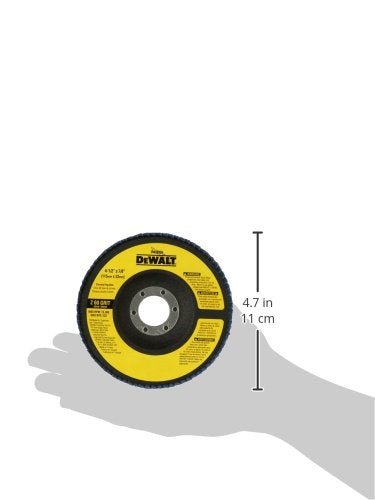 DEWALT Flap Disc, Zirconia, 4-1/2-Inches x 7/8-Inches, 60-Grit (DW8308)