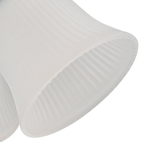 Westinghouse 77847 3LGT WHT Fros 3 Frosted Ribbed Glass Ceiling Fan Light Kit, No Size, WHITE