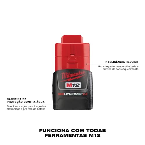 Milwaukee 48-11-2420 M12 REDLITHIUM 2.0 Compact Battery Pack (1-Pack)