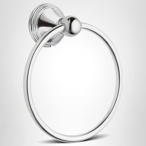 Moen Preston Collection Polished Chrome Bathroom Hand-Towel Ring, Wall Mounted Holder, DN8486CH
