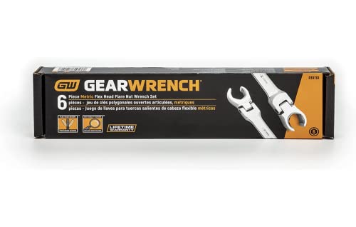 GEARWRENCH 6 Pc. Flex Flare Nut Wrench, Metric - 81911D