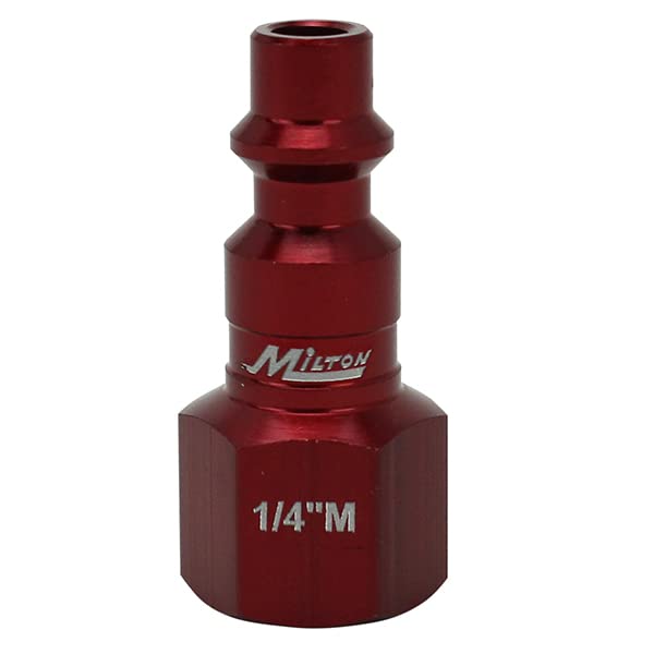 Milton ColorFit Coupler & Plug Kit - (M-Style, Red) - 1/4" NPT, (7-Piece)