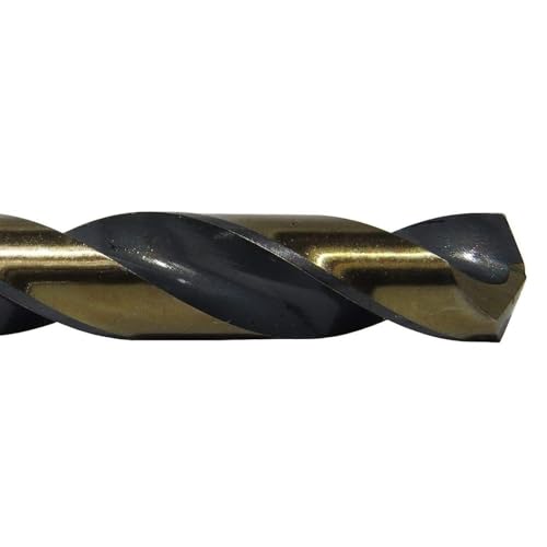 Drill America - KFD1/8P12 1/8" High Speed Steel Black & Gold KFD Split Point Drill Bit (Pack of 12), KFD Series